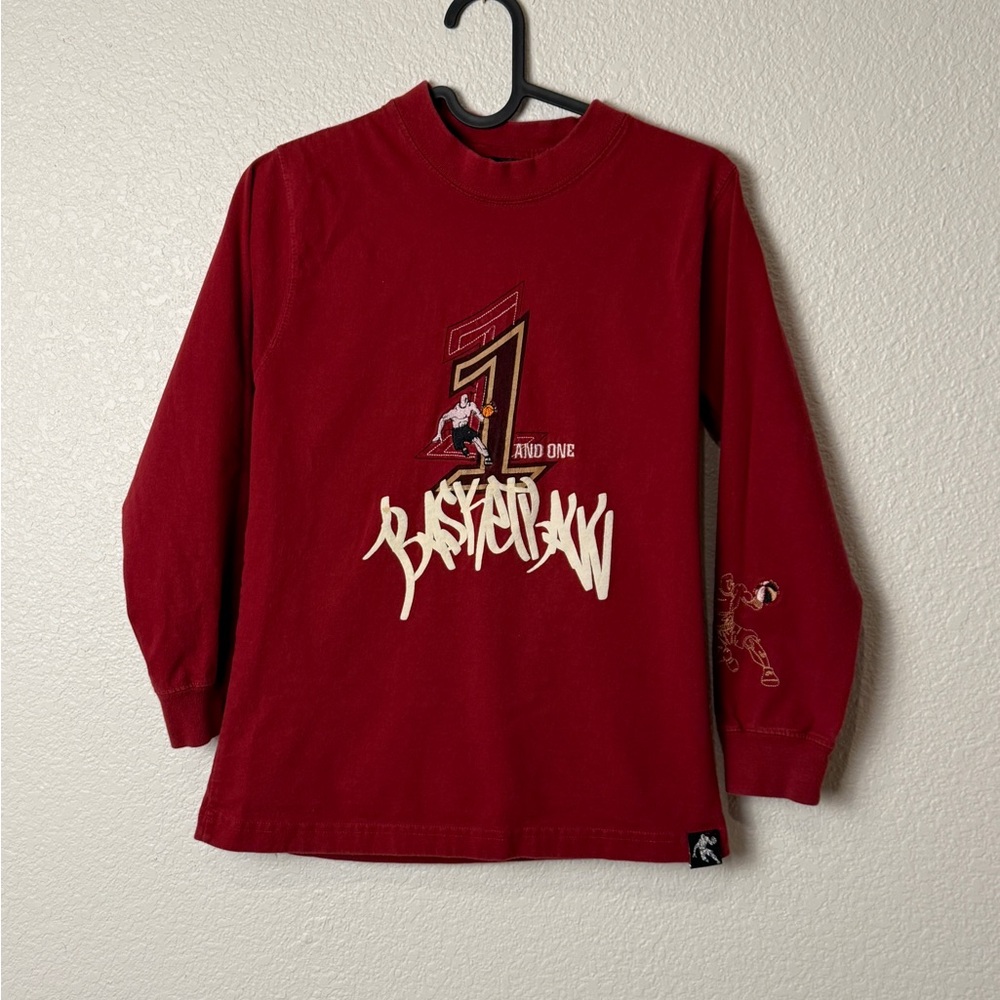 And1 Kids Red Graphic Long Sleeve Shirt